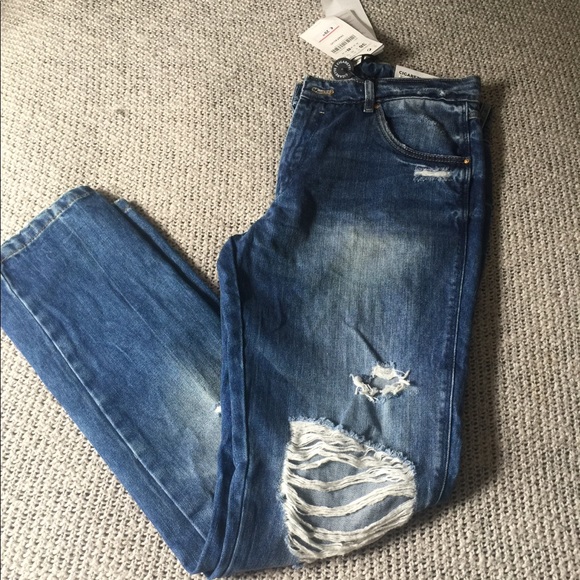 Zara Denim - NWT Zara distressed denim cigarette jean